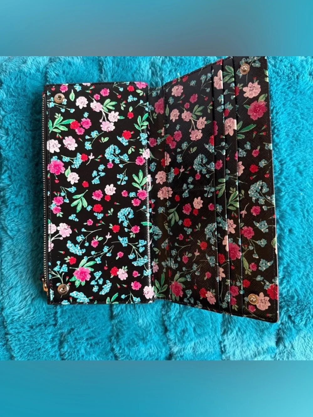 Kate Spade Gardner Street Greenhouse Floral Shawn Wallet Clutch Organizer
